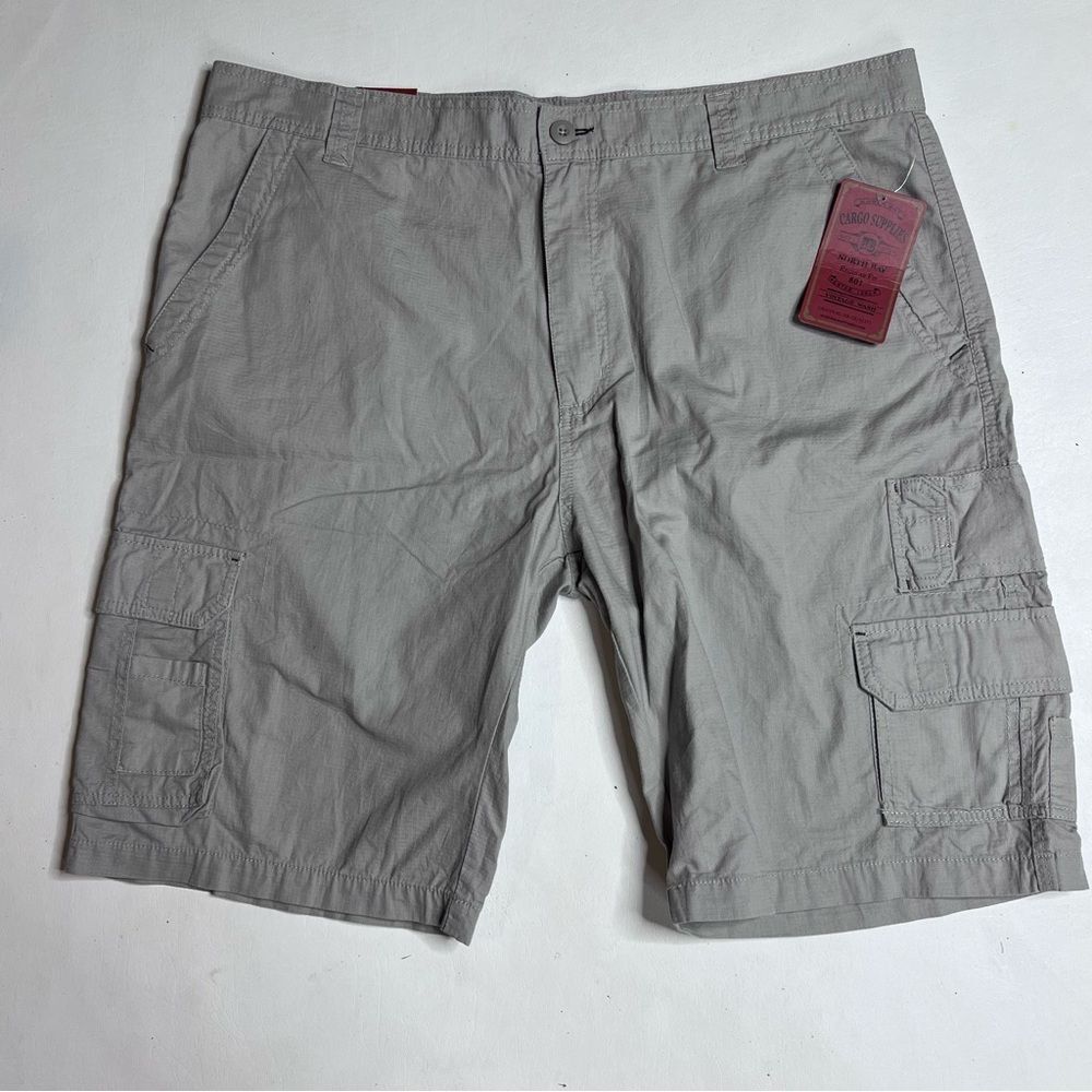 NWT Tan Cargo Supplies Cargo Shorts with Classic Fit and Flat Front